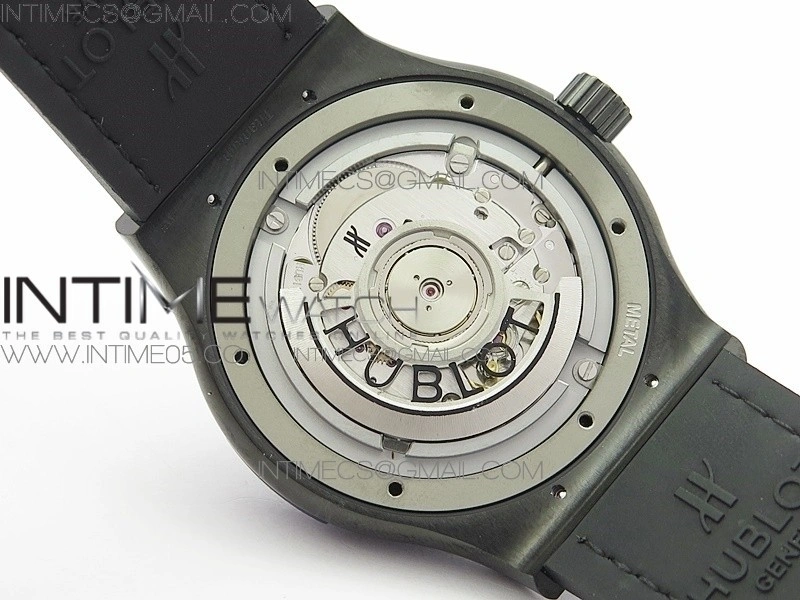 Classic Fusion 42mm DLC B50F Blue Dial On Blue Gummy Strap A2892