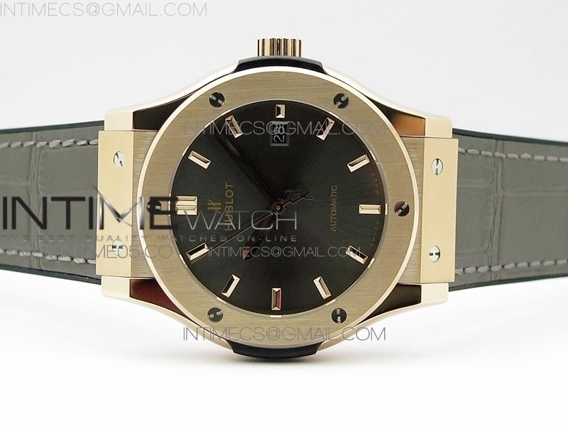 Classic Fusion 42mm RG B50F Gray Dial On Black Gummy Strap A2892