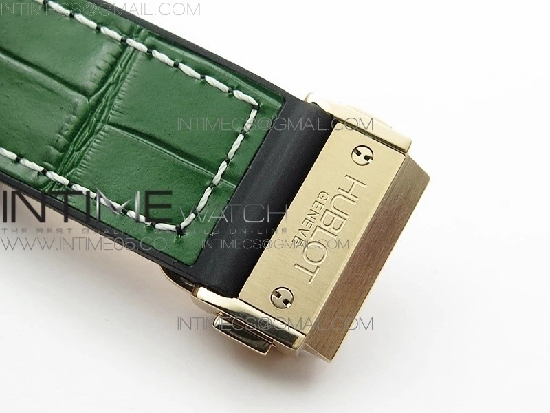 Classic Fusion 42mm RG B50F Green Dial On Green Gummy Strap A2892