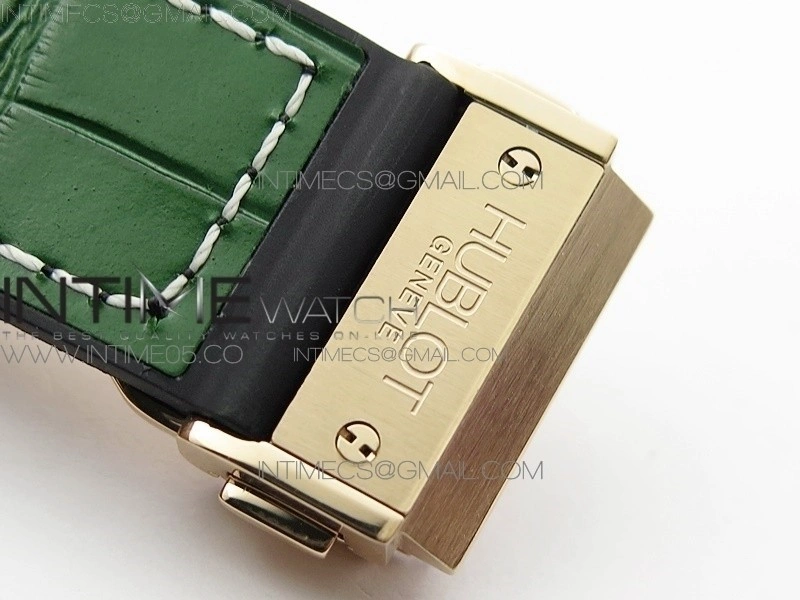 Classic Fusion 42mm RG B50F Green Dial On Green Gummy Strap A2892