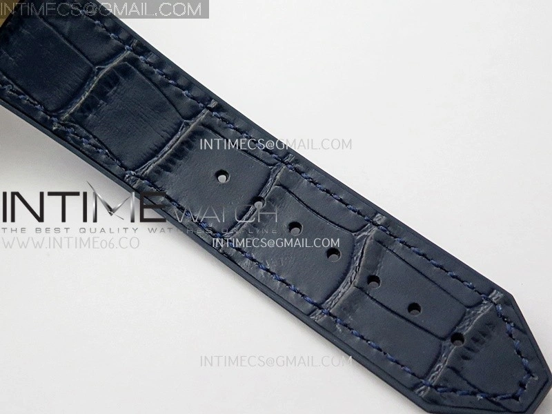 Classic Fusion 42mm RG JJZF 1:1 Best Edition Blue Dial On Blue Gummy Strap