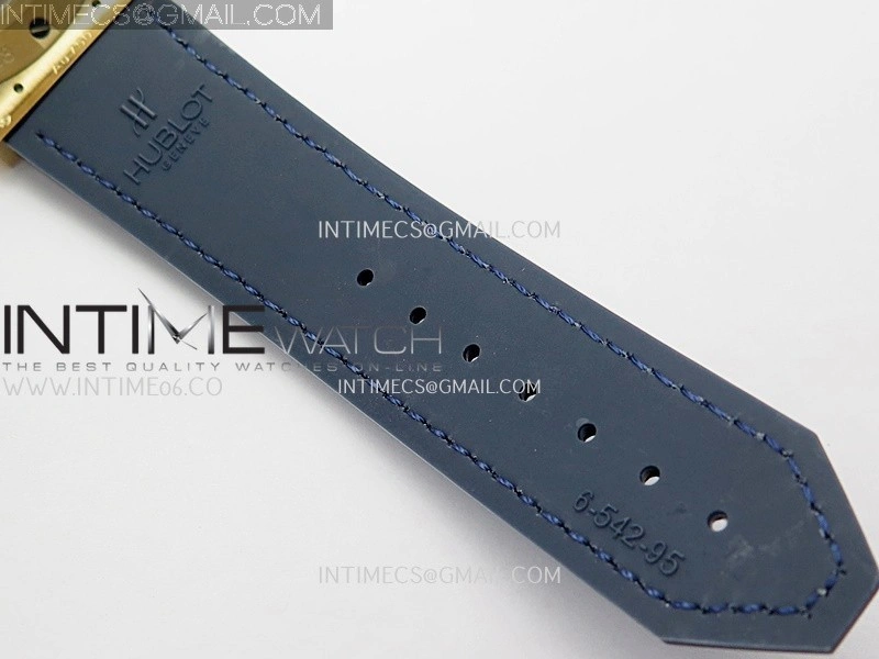 Classic Fusion 42mm RG JJZF 1:1 Best Edition Blue Dial On Blue Gummy Strap