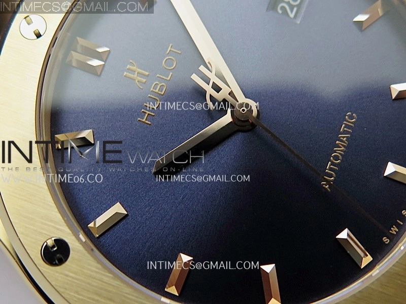 Classic Fusion 42mm RG JJZF 1:1 Best Edition Blue Dial On Blue Rubber Strap