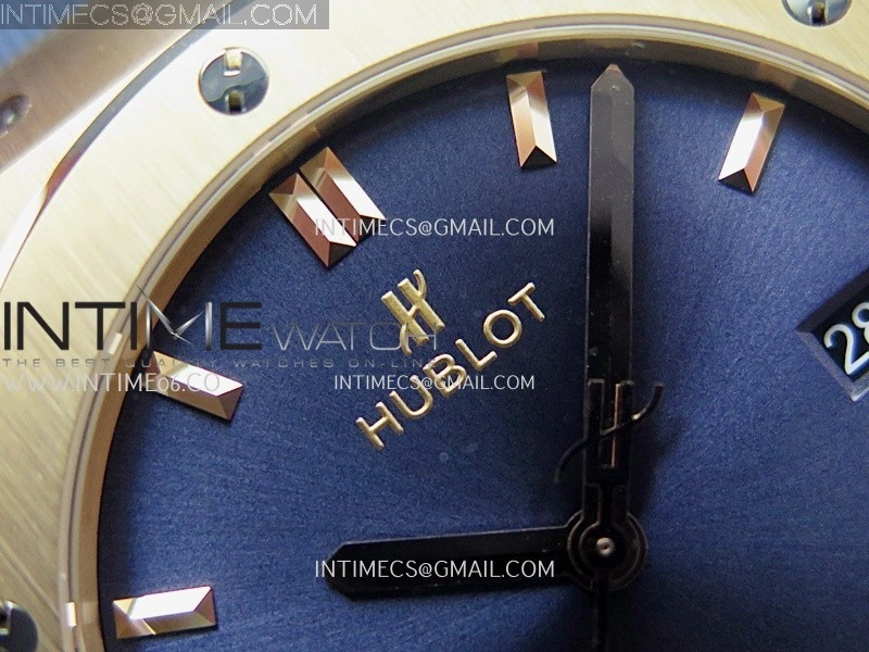 Classic Fusion 42mm RG JJZF 1:1 Best Edition Blue Dial On Blue Rubber Strap