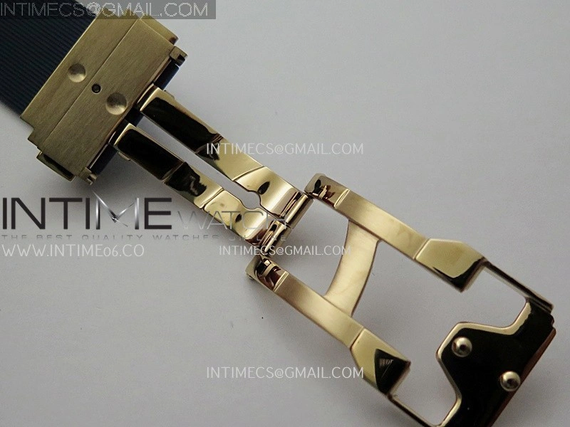 Classic Fusion 42mm RG JJZF 1:1 Best Edition Blue Dial On Blue Rubber Strap