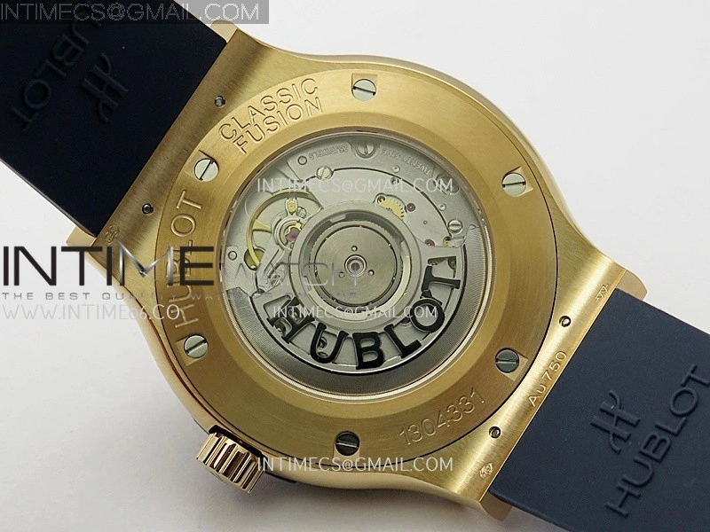 Classic Fusion 42mm RG JJZF 1:1 Best Edition Blue Dial On Blue Rubber Strap