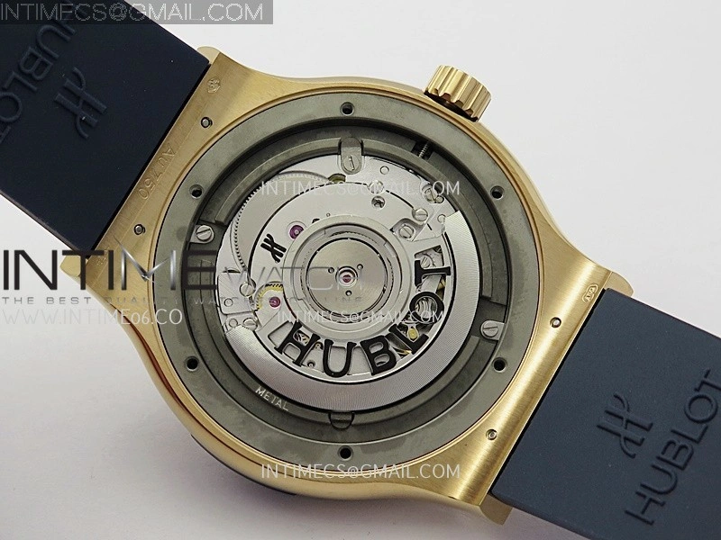 Classic Fusion 42mm RG JJZF 1:1 Best Edition Blue Dial On Blue Rubber Strap