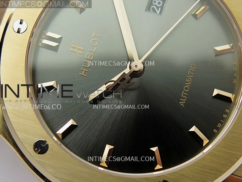 Classic Fusion 42mm RG JJZF 1:1 Best Edition Gray Dial On Black Gummy Strap