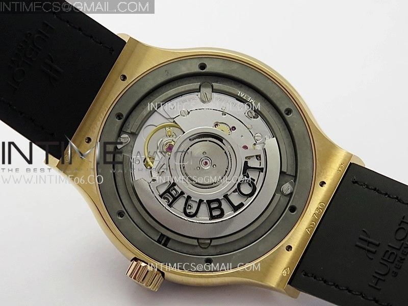 Classic Fusion 42mm RG JJZF 1:1 Best Edition Gray Dial On Black Gummy Strap