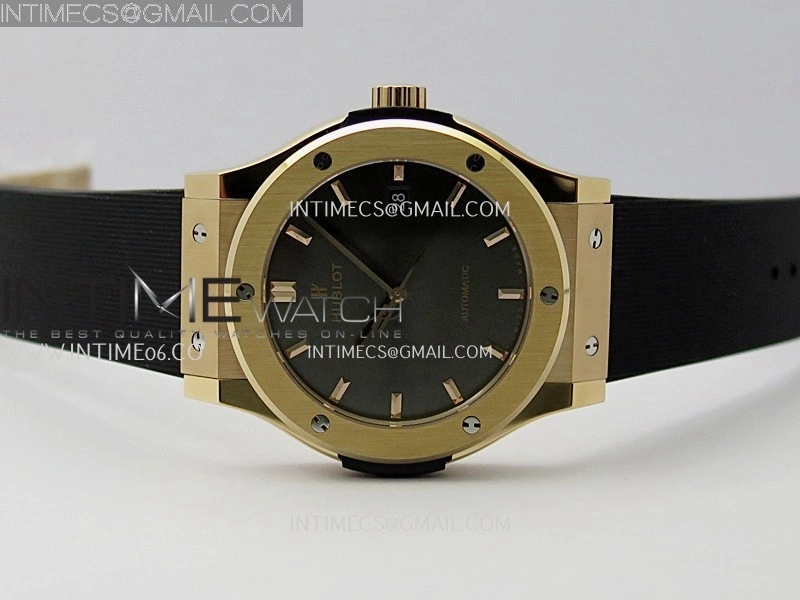 Classic Fusion 42mm RG JJZF 1:1 Best Edition Gray Dial On Black Rubber Strap