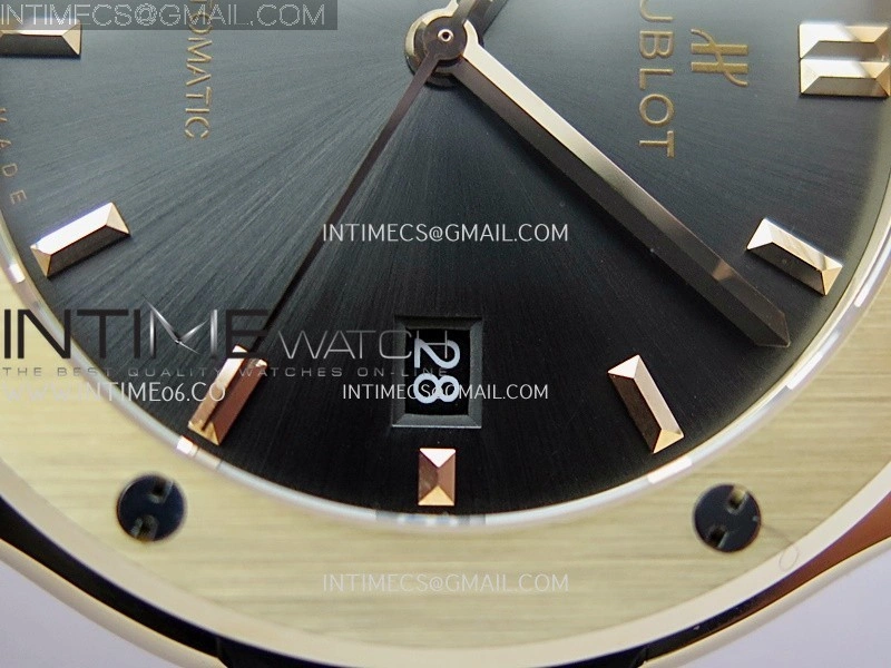 Classic Fusion 42mm RG JJZF 1:1 Best Edition Gray Dial On Black Rubber Strap