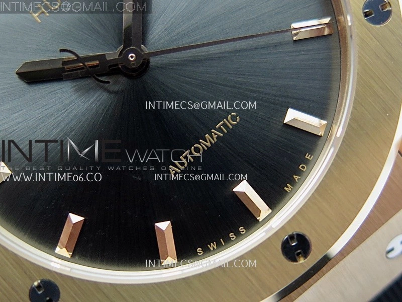 Classic Fusion 42mm RG JJZF 1:1 Best Edition Gray Dial On Black Rubber Strap