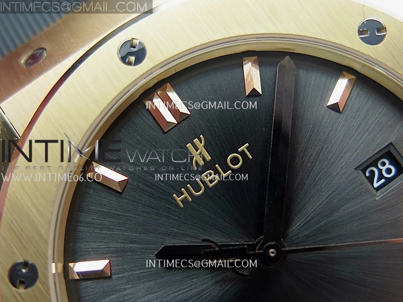 Classic Fusion 42mm RG JJZF 1:1 Best Edition Gray Dial On Black Rubber Strap