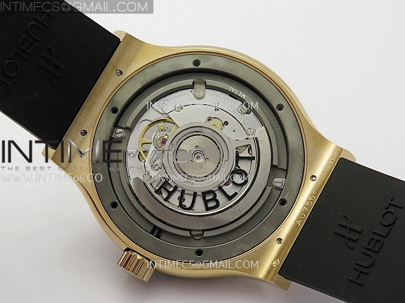Classic Fusion 42mm RG JJZF 1:1 Best Edition Gray Dial On Black Rubber Strap