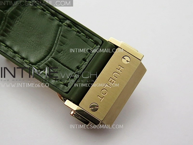 Classic Fusion 42mm RG JJZF 1:1 Best Edition Green Dial On Green Gummy Strap