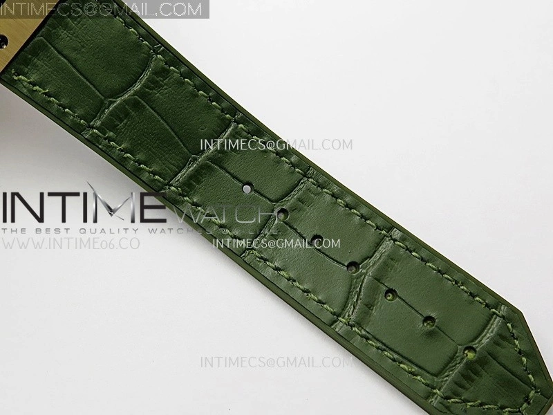 Classic Fusion 42mm RG JJZF 1:1 Best Edition Green Dial On Green Gummy Strap