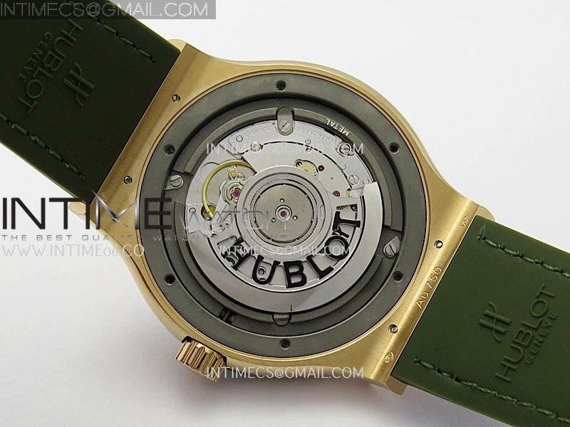 Classic Fusion 42mm RG JJZF 1:1 Best Edition Green Dial On Green Gummy Strap