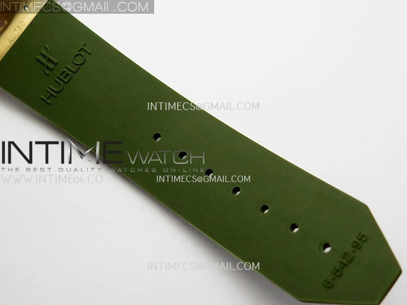 Classic Fusion 42mm RG JJZF 1:1 Best Edition Green Dial On Green Rubber Strap