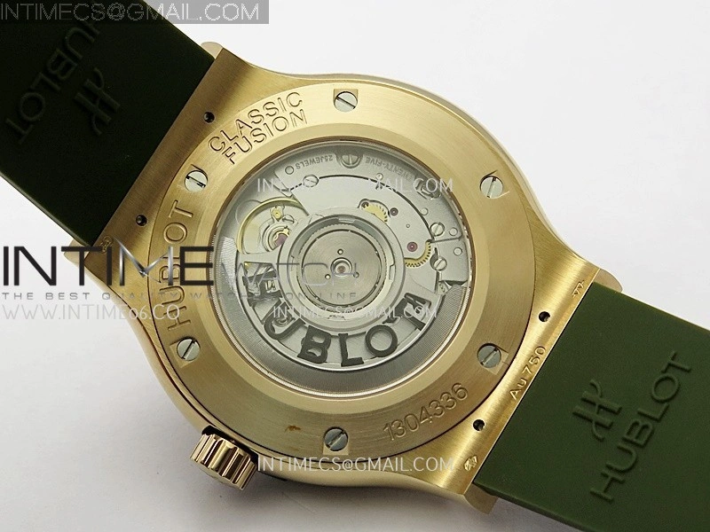 Classic Fusion 42mm RG JJZF 1:1 Best Edition Green Dial On Green Rubber Strap