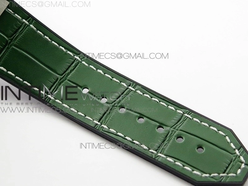 Classic Fusion 42mm SS B50F Green Dial On Green Gummy Strap A2892