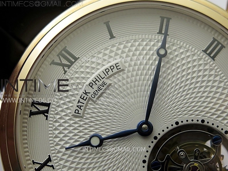 Classic Tourbillon RG AXF White Textured Dial On Black Leather Strap EQ5210