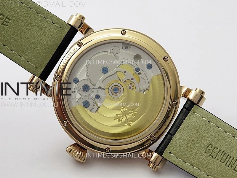 Classic Tourbillon RG AXF White Textured Dial On Black Leather Strap EQ5210