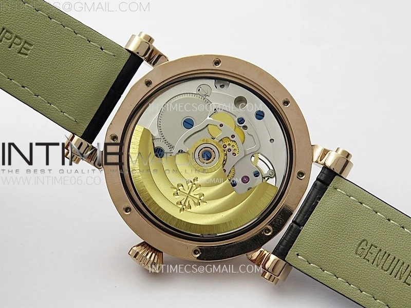 Classic Tourbillon RG AXF White Textured Dial On Black Leather Strap EQ5210