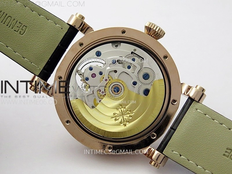 Classic Tourbillon RG AXF White Textured Dial On Black Leather Strap EQ5210