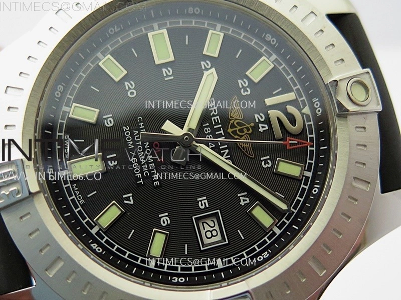 Clot Chronometer SS TF 1:1 Best Edition Black Dial On Black Rubber Strap A2824