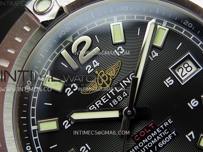 Clot Chronometer SS TF 1:1 Best Edition Black Dial On Black Rubber Strap A2824