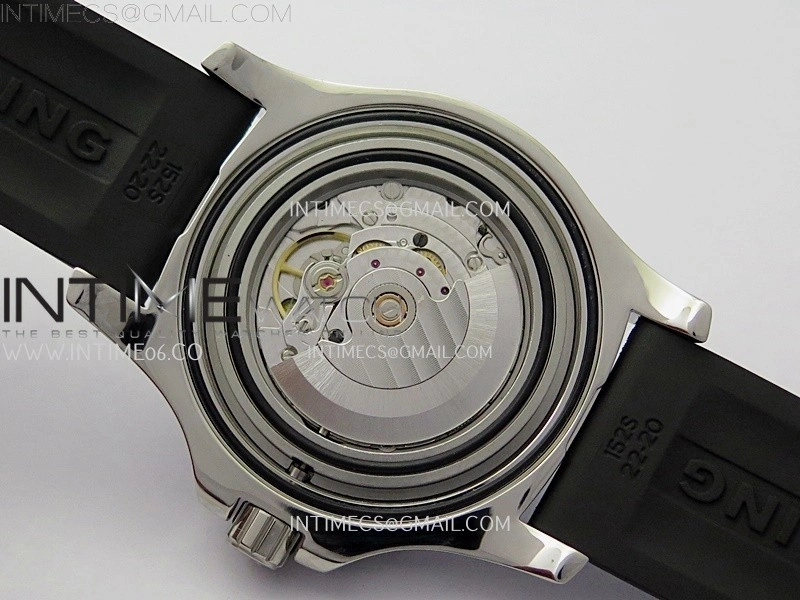 Clot Chronometer SS TF 1:1 Best Edition Black Dial On Black Rubber Strap A2824