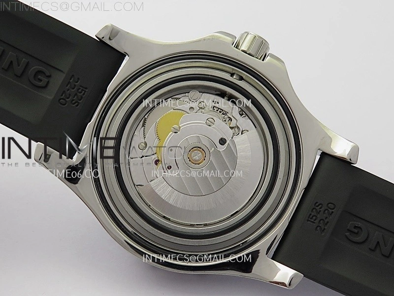Clot Chronometer SS TF 1:1 Best Edition Black Dial On Black Rubber Strap A2824
