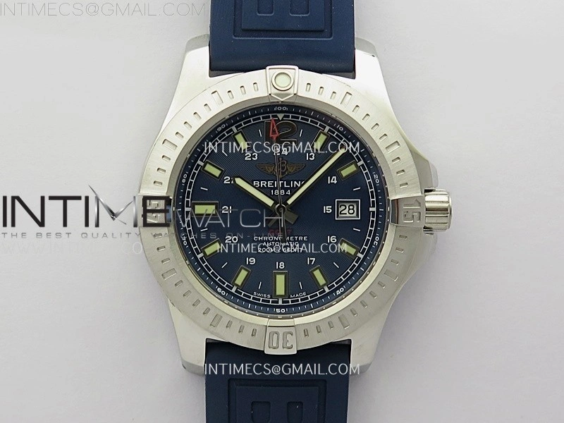 Clot Chronometer SS TF 1:1 Best Edition Blue Dial On Blue Rubber Strap A2824