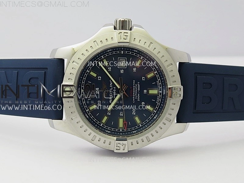 Clot Chronometer SS TF 1:1 Best Edition Blue Dial On Blue Rubber Strap A2824