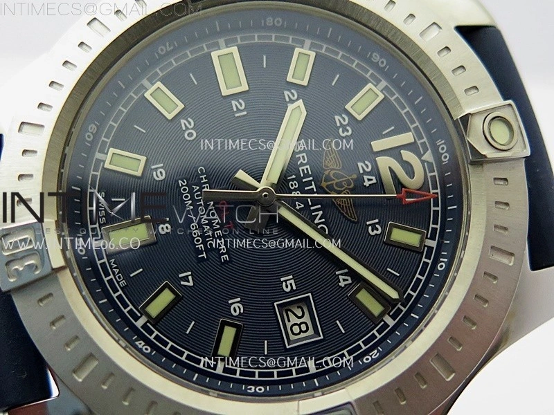 Clot Chronometer SS TF 1:1 Best Edition Blue Dial On Blue Rubber Strap A2824