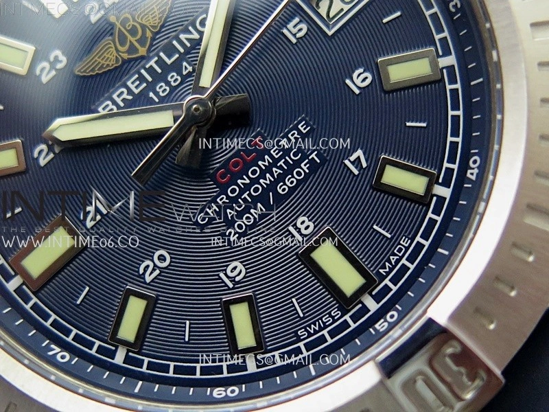 Clot Chronometer SS TF 1:1 Best Edition Blue Dial On Blue Rubber Strap A2824