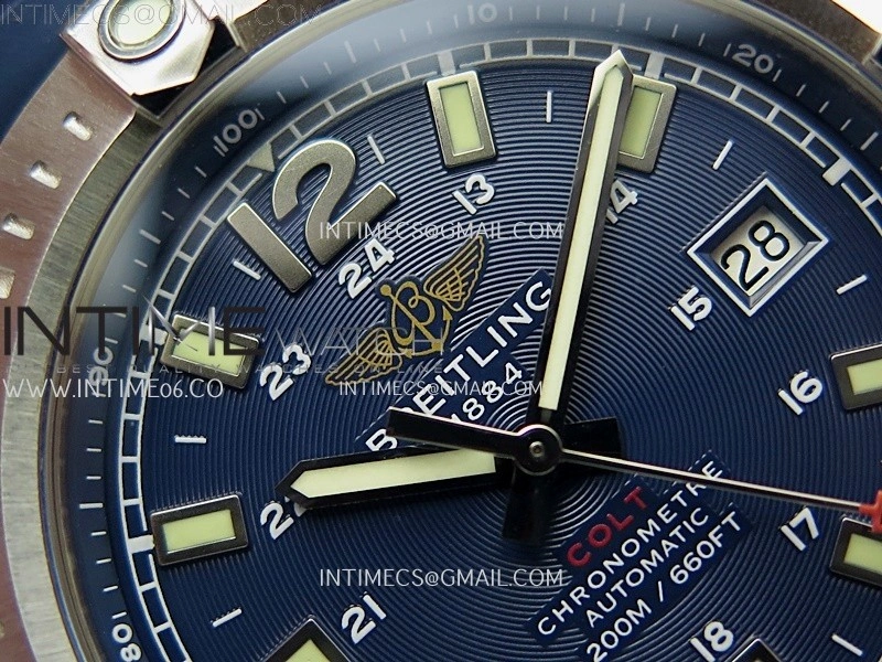 Clot Chronometer SS TF 1:1 Best Edition Blue Dial On Blue Rubber Strap A2824