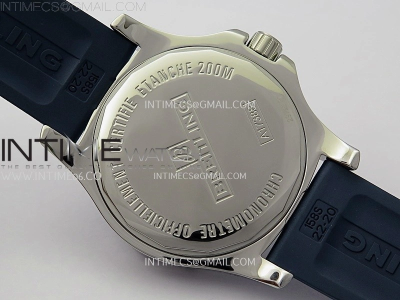 Clot Chronometer SS TF 1:1 Best Edition Blue Dial On Blue Rubber Strap A2824