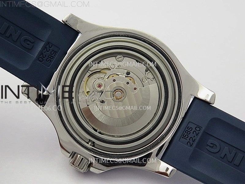 Clot Chronometer SS TF 1:1 Best Edition Blue Dial On Blue Rubber Strap A2824