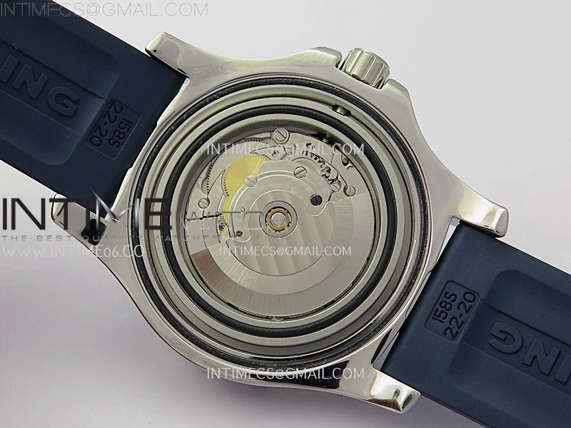 Clot Chronometer SS TF 1:1 Best Edition Blue Dial On Blue Rubber Strap A2824