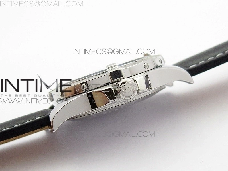 Colt Automatic 44mm SS Black Textured Dial on Black Leather Strap A2824