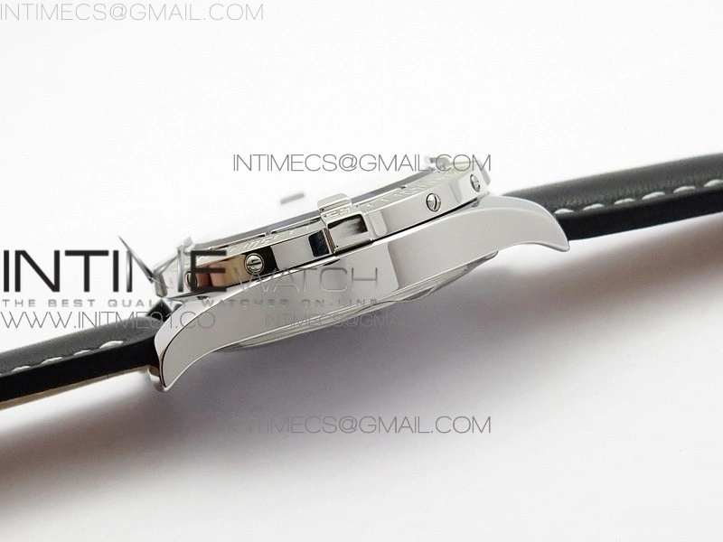 Colt Automatic 44mm SS Black Textured Dial on Black Leather Strap A2824