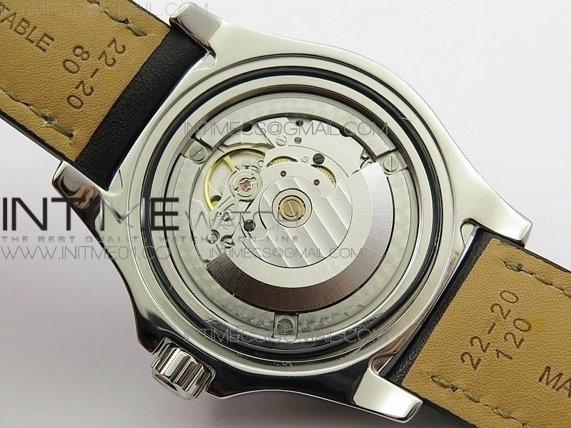 Colt Automatic 44mm SS Black Textured Dial on Black Leather Strap A2824