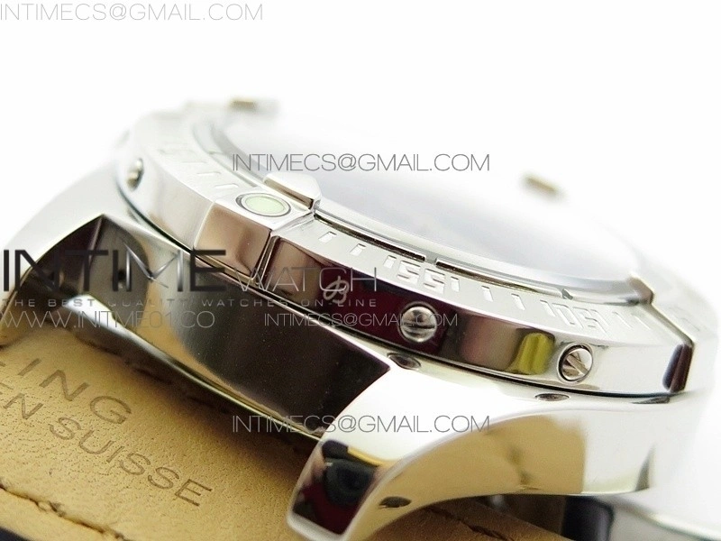 Colt Automatic 44mm SS Black Textured Dial on Black Leather Strap A2824