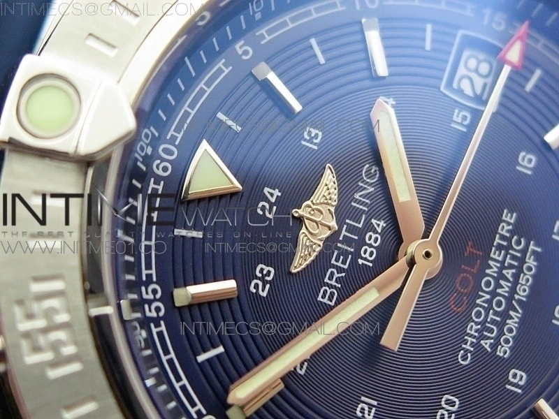Colt Automatic 44mm SS Blue Textured Dial A2824
