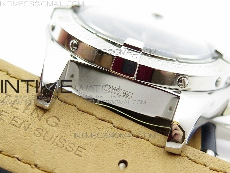Colt Automatic 44mm SS White Textured Dial on Brown Leather Strap A2824