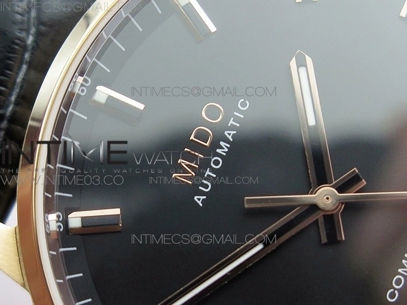 Commander RG HGF 1:1 Best Edition Black Dial On Black Leather strap A2824