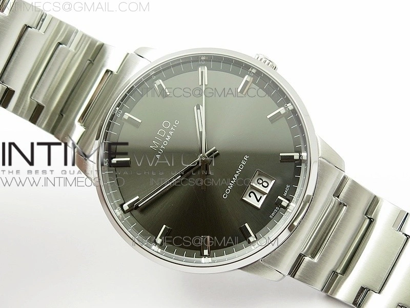 Commander SS HGF 1:1 Best Edition Gray Dial On SS Bracelet A2824
