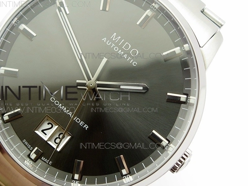 Commander SS HGF 1:1 Best Edition Gray Dial On SS Bracelet A2824