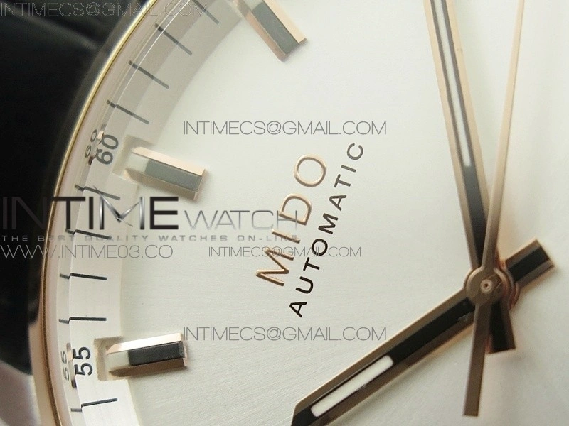 Commander SS RG HGF 1:1 Best Edition White Dial On Black Leather strap A2824